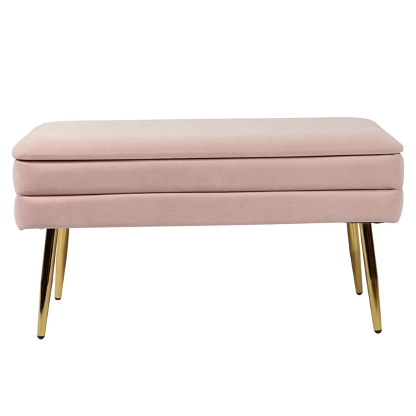 Vira Rectangular Storage Ottoman Bench