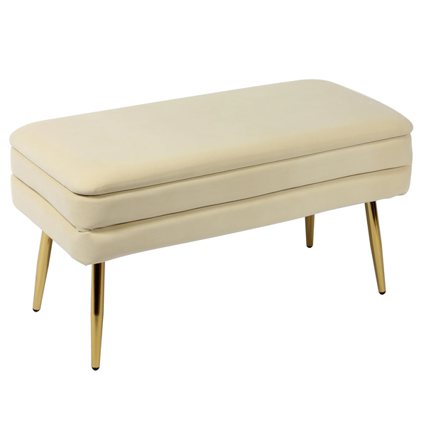 Vira Rectangular Storage Ottoman Bench