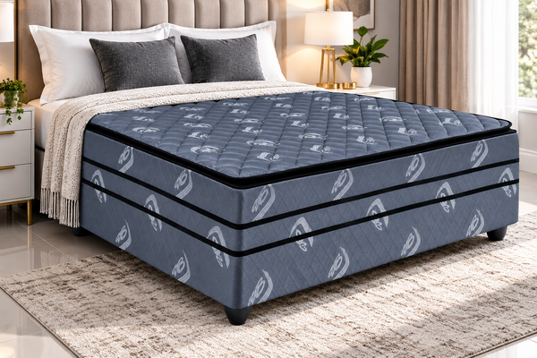 Dreamy Comfort All Core Pillow Top -Foam One-Piece Mattress & Base Queen