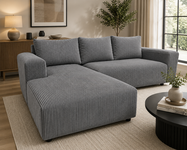 Anatolia L-Shaped Corduroy Couch