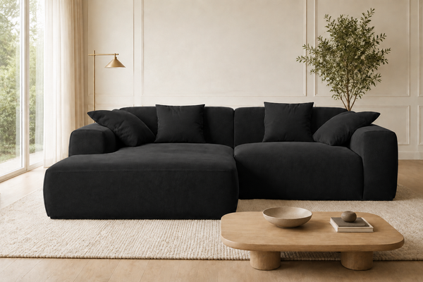Bria Velvet Corner Couch L Shape Sofa