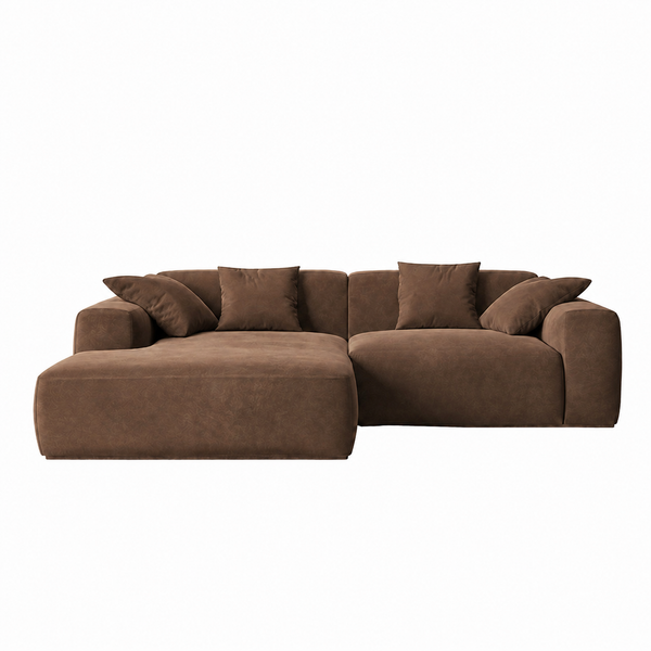 Bria Velvet Corner Couch L Shape Sofa