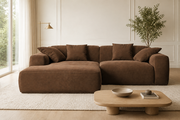 Bria Velvet Corner Couch L Shape Sofa