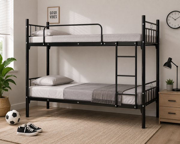 Dreamy Comfort - Double Bunk Metal Bed Frame - Self Assembly