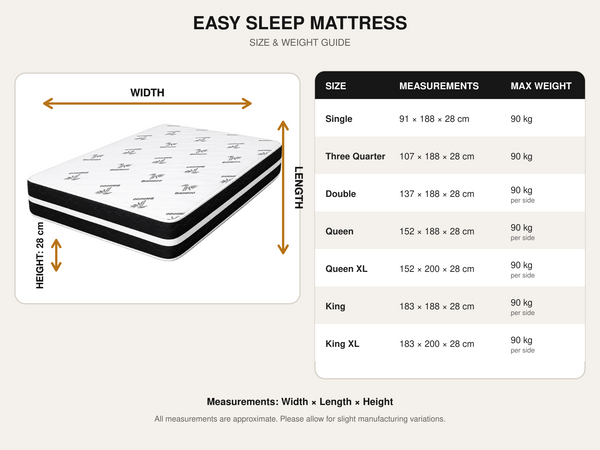 Dreamy ComFort - EasySleep Bamboo Spring Mattress