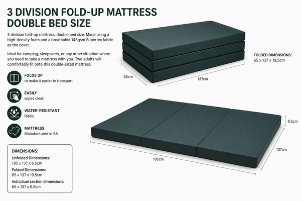 Dreamy Comfort - Fold-Up Camping Mattress Double