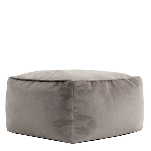 Jane Velvet Square Pouffe Ottoman