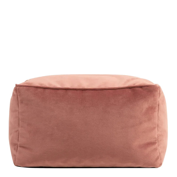 Jane Velvet Square Pouffe Ottoman