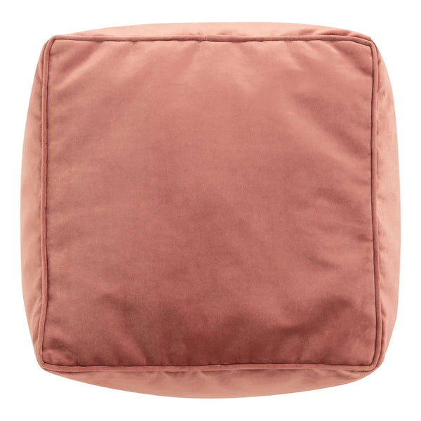 Jane Velvet Square Pouffe Ottoman