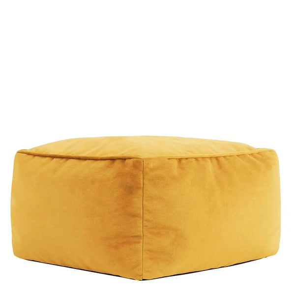 Jane Velvet Square Pouffe Ottoman
