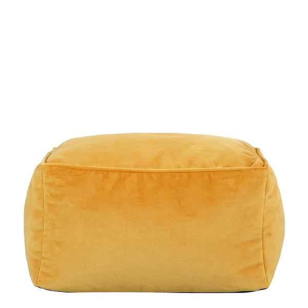 Jane Velvet Square Pouffe Ottoman