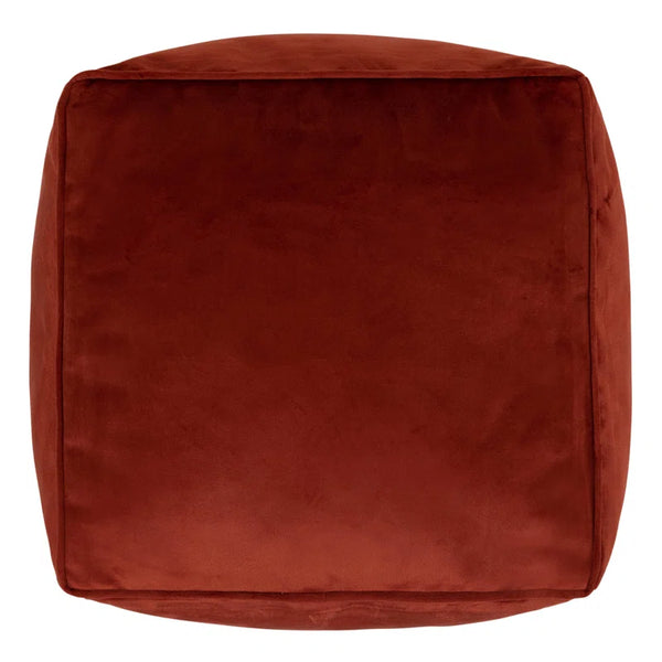 Jane Velvet Square Pouffe Ottoman