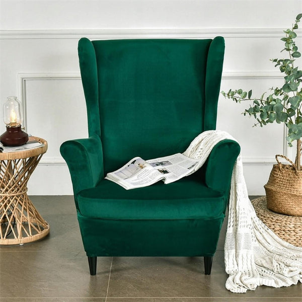 Chelsie Wing Back Chair- Plain Velvet