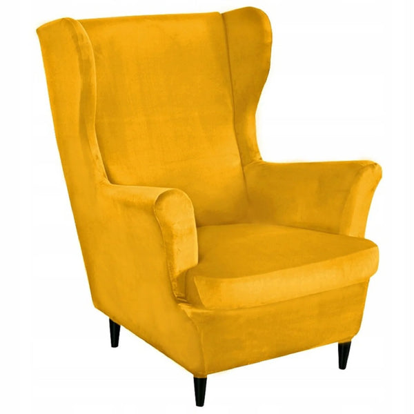 Chelsie Wing Back Chair- Plain Velvet