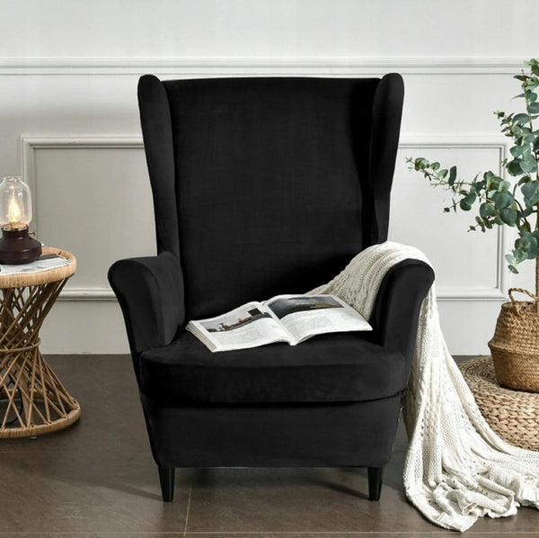 Chelsie Wing Back Chair- Plain Velvet