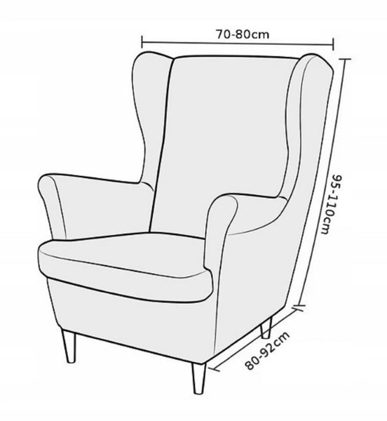 Chelsie Wing Back Chair- Plain Velvet