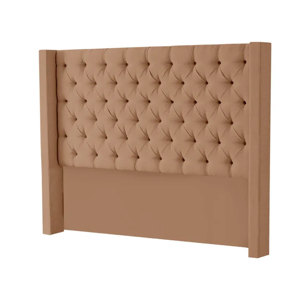 Henna Velvet Wingback Headboard