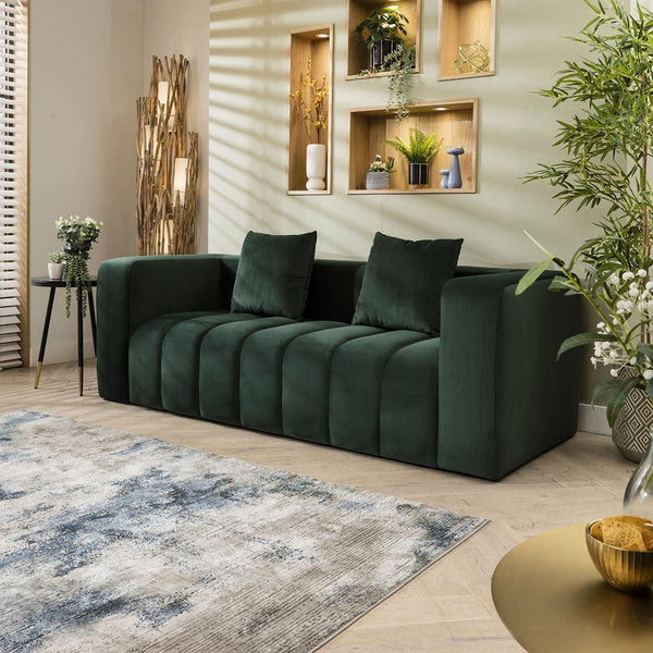 Bailey 3 Seater Green  Sofa Couch