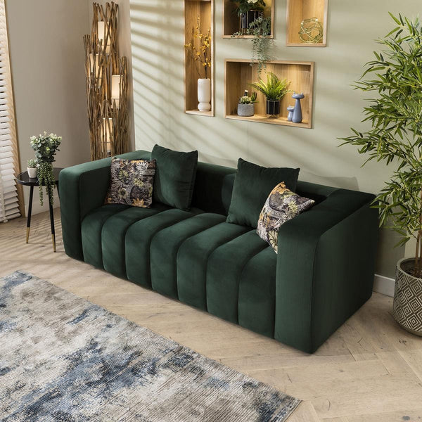 Bailey 3 Seater Green  Sofa Couch