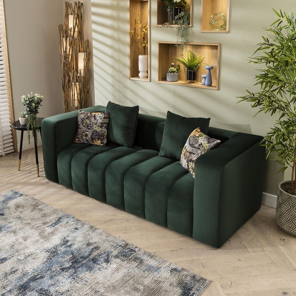Bailey 3 Seater Green  Sofa Couch