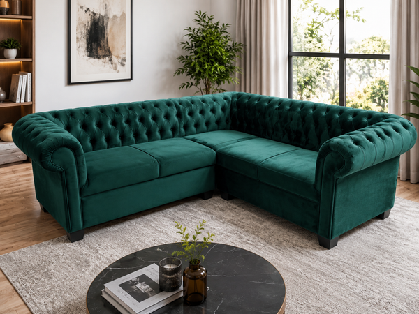 Dreamy Comfort Romeo Chesterfield Corner Couch