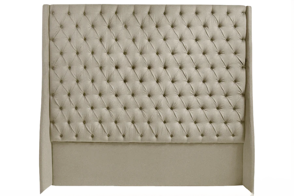 Ivy Buttoned Winged Velvet Headboard