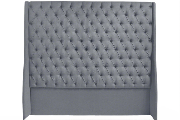 Ivy Buttoned Winged Velvet Headboard