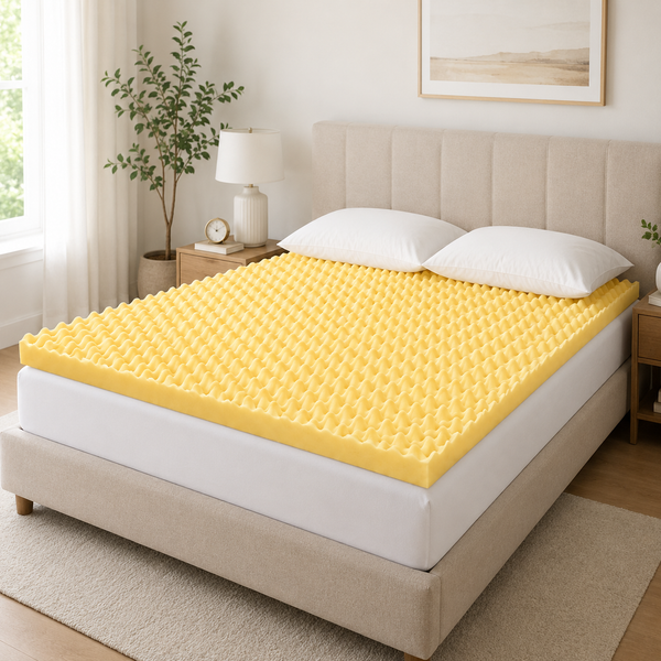 Convoluted “Egg-Box” Foam Mattress Topper