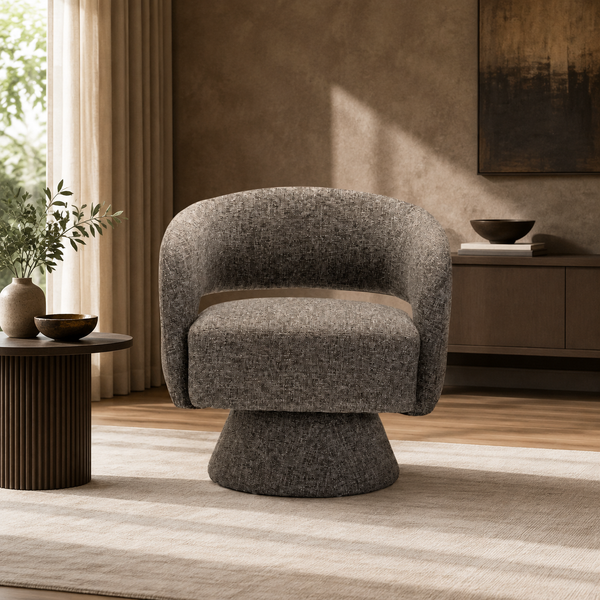 Dreamy Comfort – Zara Fabric Swivel Chair