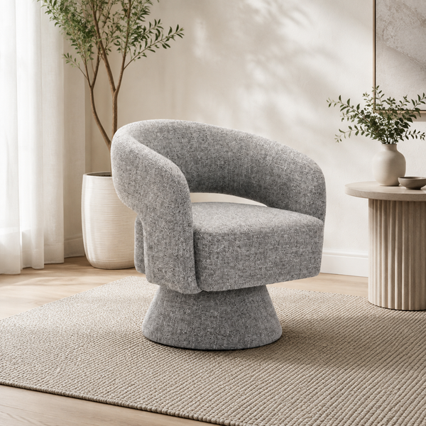 Dreamy Comfort – Zara Fabric Swivel Chair