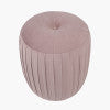 Robella Velvet Buttoned Cylinder Ottoman