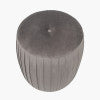 Robella Velvet Buttoned Cylinder Ottoman
