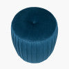 Robella Velvet Buttoned Cylinder Ottoman