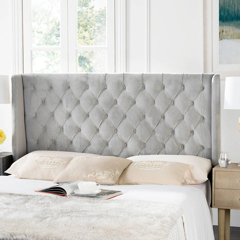 Henna Velvet Wingback Headboard